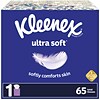 Kleenex Ultra Soft Standard Facial Tissues, 3-Ply, 65 Sheets/Box, 27 Boxes/Pack (49959)