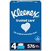 Kleenex Facial Tissue, 2-Ply, 144 Sheets/Pack, Pack of 4 (50220)