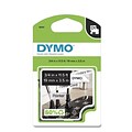 DYMO D1 16954 Label Maker Tape, 3/4W, Black on White