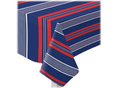 Amscan Patriotic Fourth of July Tablecover, Blue/Red/White (570184)