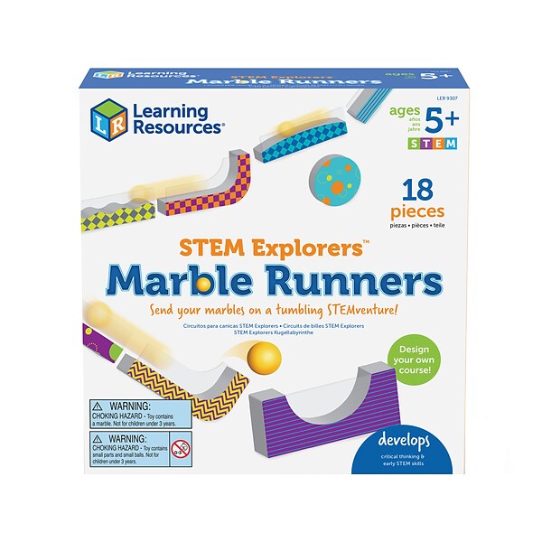 Learning Resources STEM Explorers Marble Runners, Assorted Colors (LER 9307)