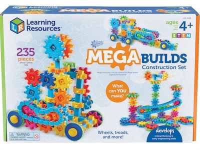 Learning Resources Gears! Gears! Gears! Mega Builds Construction Set, Assorted Colors (LER 9249)