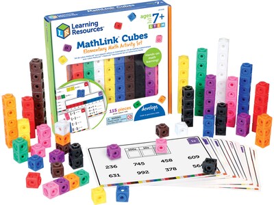 Learning Resources Mathlink Cubes Elementary Math Activity Set, Multicolor (LER 4299)