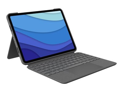 Logitech Combo Touch, Woven Fabric Keyboard Folio for 11 iPad Pro, Oxford Gray (920-010095)