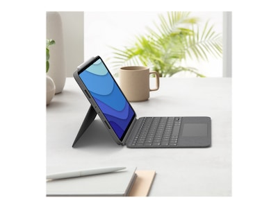 Logitech Combo Touch, Woven Fabric Keyboard Folio for 11" iPad Pro, Oxford Gray (920-010095)