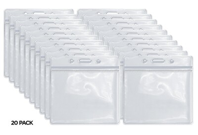 COSCO CDC Vaccine Cardholder, Clear 20/Pack (074133PK2)