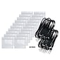 COSCO Black Lanyard and CDC Vaccine Cardholder, Clear 20/Pack (074134KIT20)