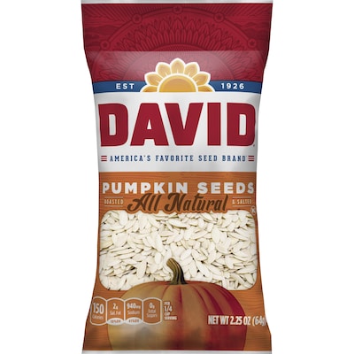 David Pumpkin Seeds, 2.25 oz, 12 Count