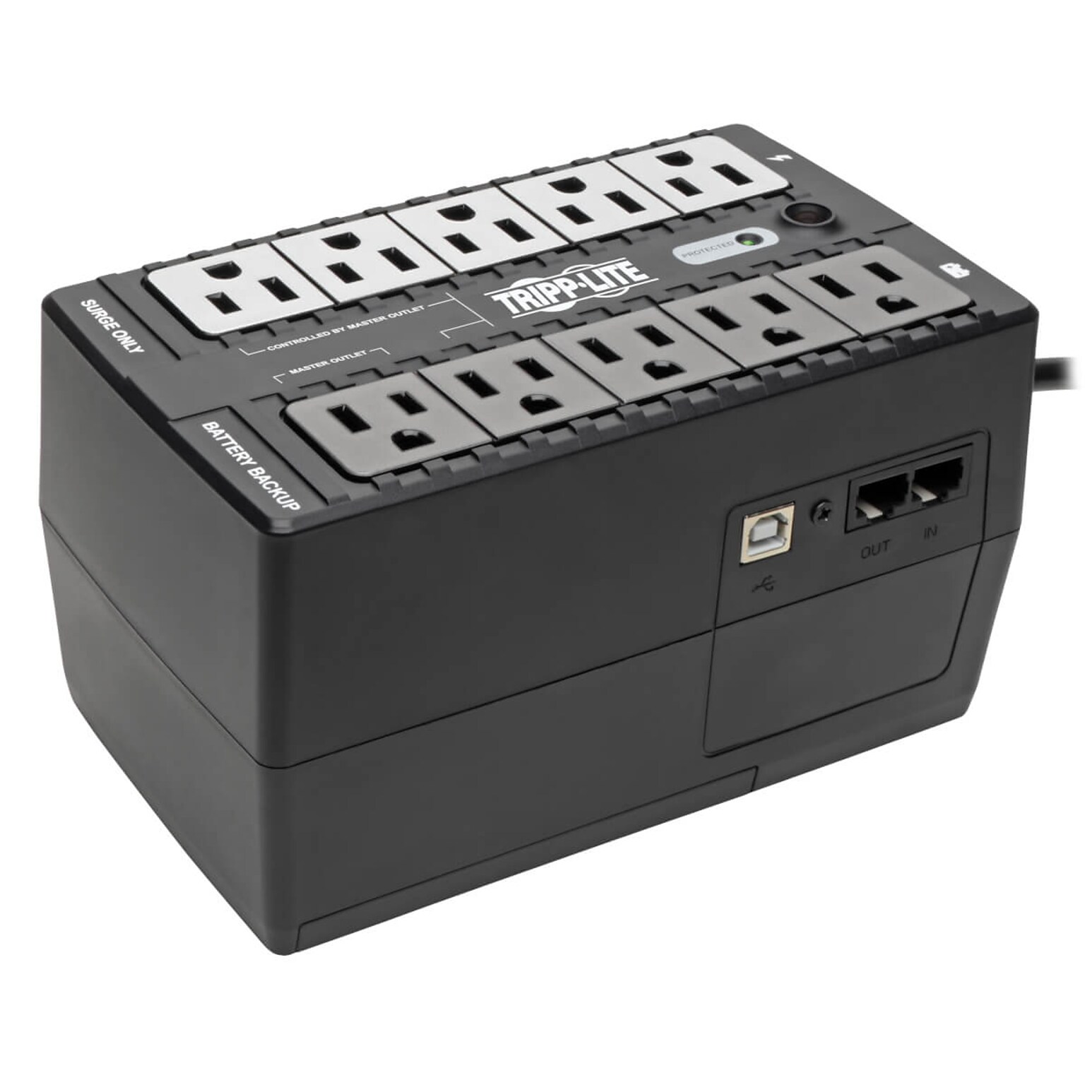 Tripp Lite UPS 550VA 300W Eco Green Battery Backup Compact 120V USB RJ11 550VA, 8-Outlets (ECO550UPS)