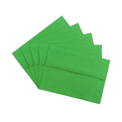 JAM Paper A6 Colored Invitation Envelopes, 4.75 x 6.5, Green Recycled, 25/Pack (67195)