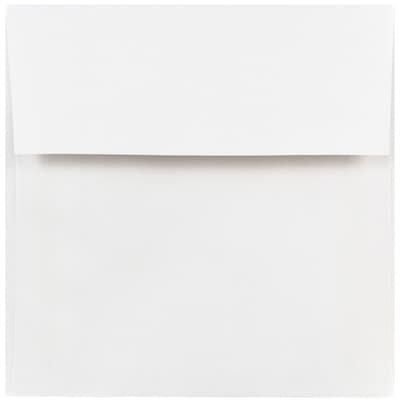 JAM Paper 5 x 5 Square Invitation Envelopes, White, 25/Pack (28414)