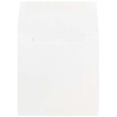 JAM Paper 5 x 5 Square Invitation Envelopes, White, 25/Pack (28414)