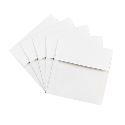 JAM Paper 5 x 5 Square Invitation Envelopes, White, 25/Pack (28414)