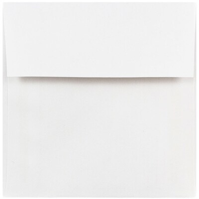 JAM Paper® 5 x 5 Square Invitation Envelopes, White, 100/Pack (28414B)