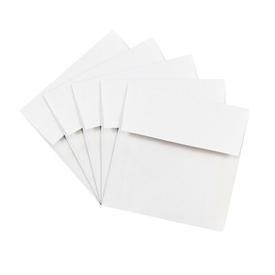 JAM Paper® 5 x 5 Square Invitation Envelopes, White, 100/Pack (28414B)