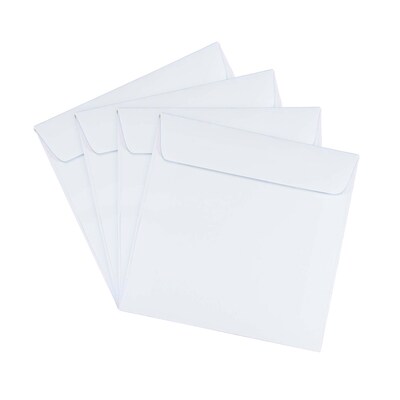 JAM Paper 6.5 x 6.5 Square Invitation Envelopes, White, 100/Pack (28417B)