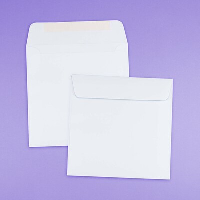 JAM Paper 6.5 x 6.5 Square Invitation Envelopes, White, 100/Pack (28417B)