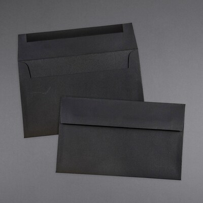JAM Paper A9 Invitation Envelopes, 5.75 x 8.75, Black Linen, 25/Pack (900906807)