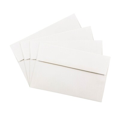 JAM Paper A10 Strathmore Invitation Envelopes, 6 x 9.5, Bright White Wove, 25/Pack (191220)