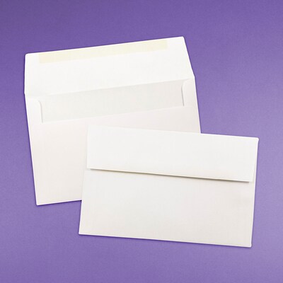 JAM Paper A10 Strathmore Invitation Envelopes, 6 x 9.5, Bright White Wove, 25/Pack (191220)