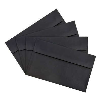 JAM Paper A9 Invitation Envelopes, 5.75 x 8.75, Black Linen, 50/Pack (900906807I)