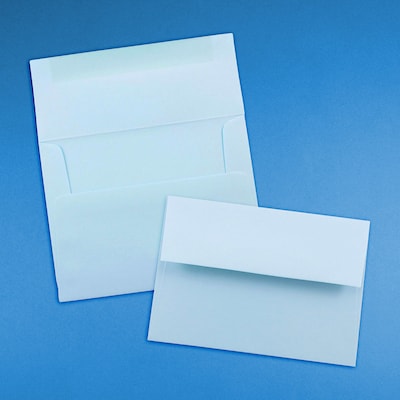 JAM Paper A6 Invitation Envelopes, 4.75 x 6.5, Baby Blue, 50/Pack (155626I)