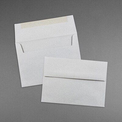 JAM Paper A7 Passport Invitation Envelopes, 5.25 x 7.25, Granite Silver Recycled, 25/Pack (71813)