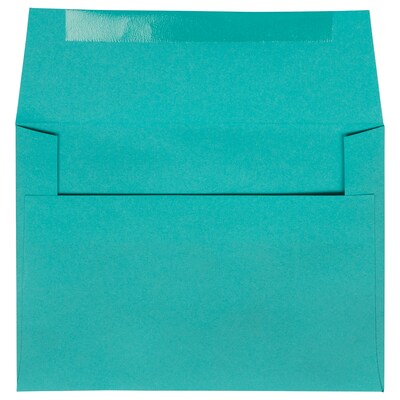 JAM Paper A6 Colored Invitation Envelopes, 4.75 x 6.5, Sea Blue Recycled, 25/Pack (15903)