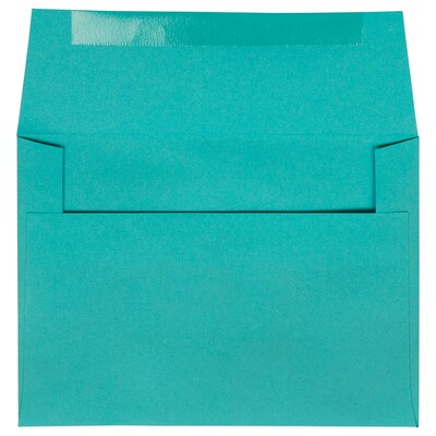 JAM Paper A6 Colored Invitation Envelopes, 4.75 x 6.5, Sea Blue Recycled, 25/Pack (15903)