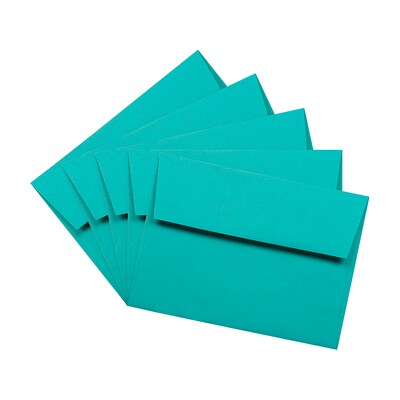 JAM Paper A6 Colored Invitation Envelopes, 4.75 x 6.5, Sea Blue Recycled, 25/Pack (15903)