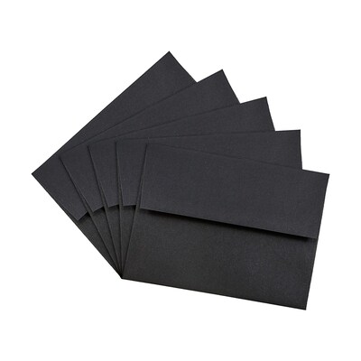 JAM Paper A2 Invitation Envelopes, 4.375 x 5.75, Black Linen, 50/Pack (64345I)