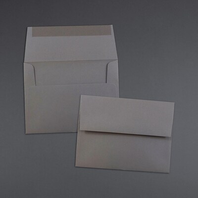 JAM Paper A2 Invitation Envelopes, 4.375 x 5.75, Dark Grey, 50/Pack (36396432I)