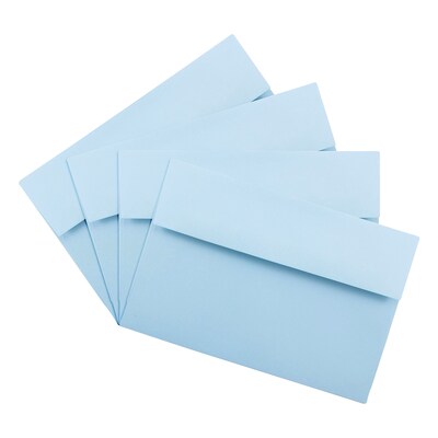 JAM Paper A8 Invitation Envelopes, 5.5 x 8.125, Baby Blue, 50/Pack (155630I)