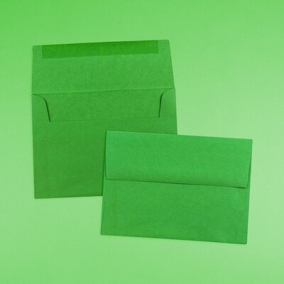 JAM Paper A6 Colored Invitation Envelopes, 4.75 x 6.5, Green Recycled, 50/Pack (67195I)