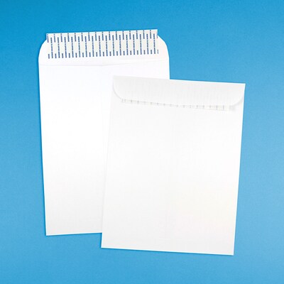 JAM Paper 9.5 x 12.5 Open End Catalog Envelopes with Peel and Seal Closure, White, 25/Pack (356828781A)