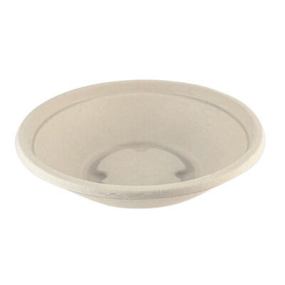World Centric Fiber Bowls, 7.4 dia x 1.9, 16 oz, Natural, 500/Carton