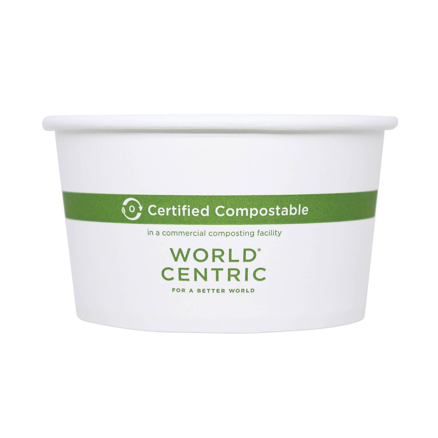 World Centric Paper Bowls, 4.5 dia x 2.5, 12 oz, White, 500/Carton