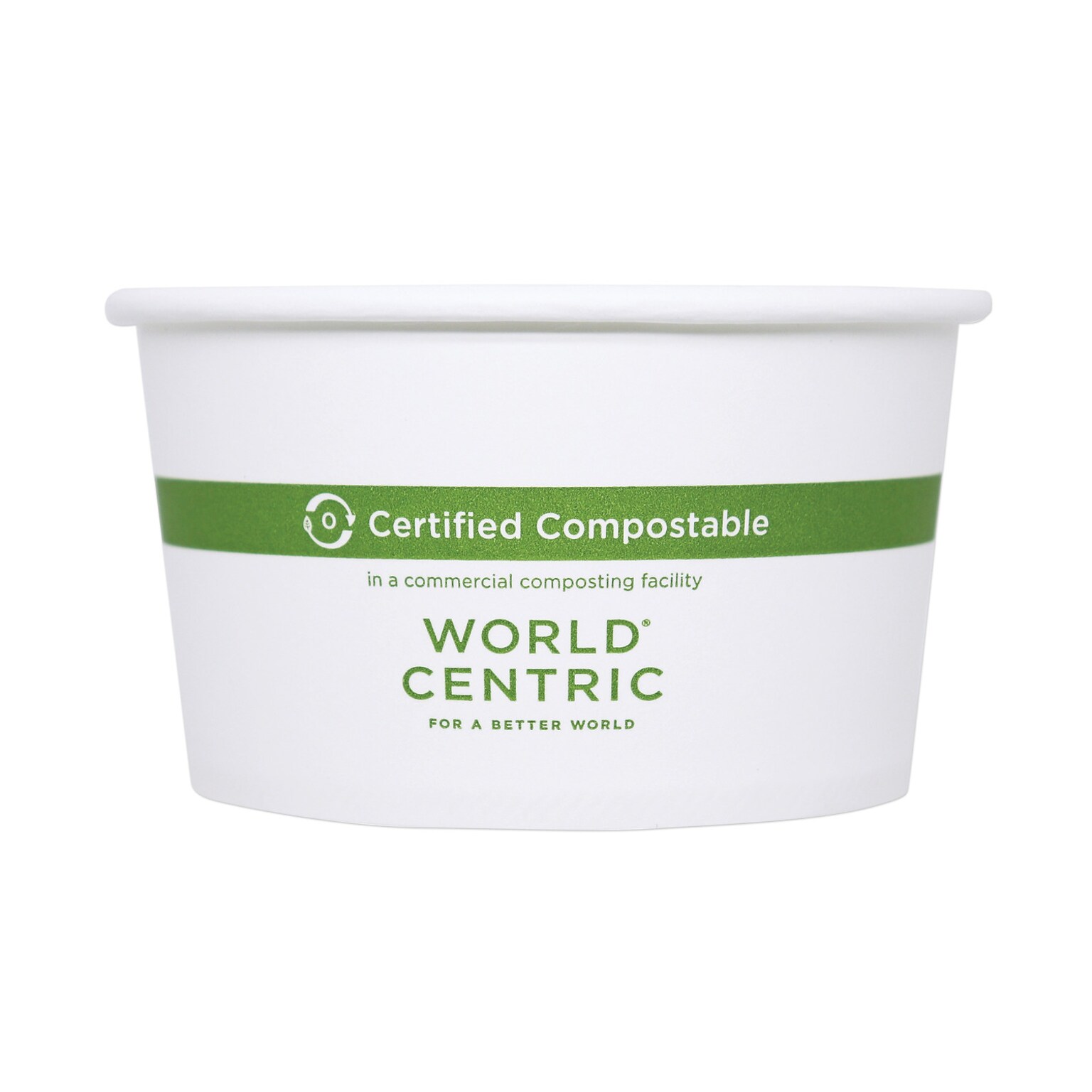 World Centric Paper Bowls, 4.5 dia x 2.5, 12 oz, White, 500/Carton