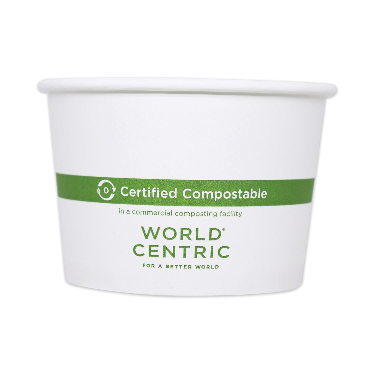 World Centric Paper Bowls, 3.5 dia x 2.3, 8 oz, White, 1,000/Carton