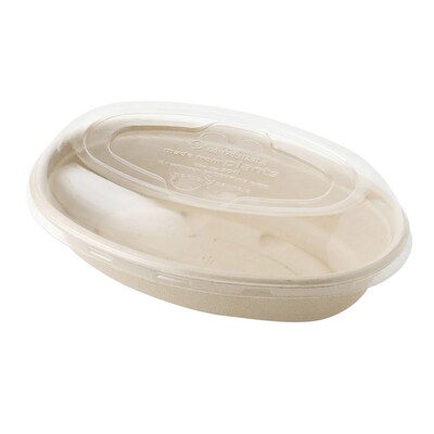 World Centric Fiber Burrito Bowl Lids, 8, Clear, 400/Carton (WORBOLCSUBBS)