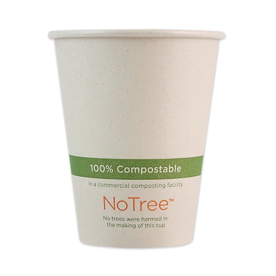 World Centric Paper Hot Cups, 8 oz., Natural, 1,000/Carton (WORCUSU8)