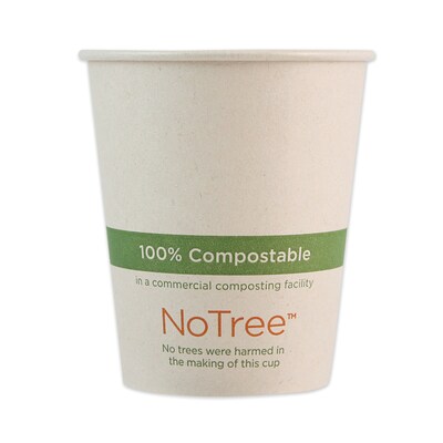 World Centric Paper Hot Cups, 6 oz., Natural, 1,000/Carton (WORCUSU6)