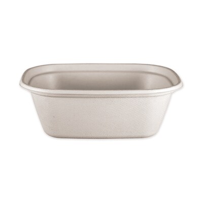 World Centric Fiber Containers, 8.5 dia x 3, 48 oz, Natural, 400/Carton
