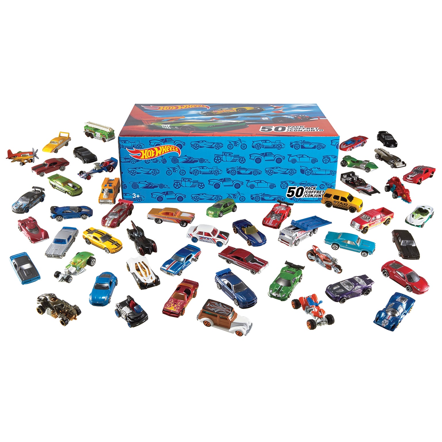 Mattel Hot Wheels 50 Car Gift Pack, Assorted Colors (V6697)