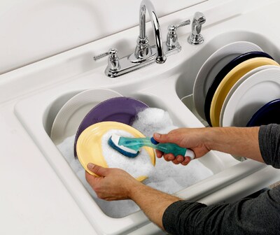 Scotch-Brite® Heavy Duty Dishwand, Green/Yellow, 1/Pack (650-4)