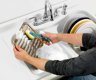 Scotch-Brite® Heavy Duty Dishwand, Green/Yellow, 1/Pack (650-4)