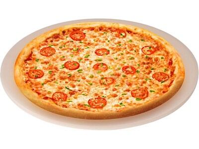 Mind Reader Round Cooking Stone, Complete Kit with Pizza Peel and Wheel (PIZSTONPC-BRN)