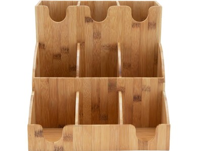 Mind Reader 9 Compartment Bamboo Coffee Organizer, Brown (BM3LAYER9-BRN)