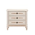 Right2Home Fluted Base Drawer Chest, Cream (DS-2546-850)