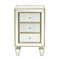 Right2Home Glam Mirrored Accent Drawer Chest 18.13L x 13.13W x 29.25H (DS-D018006)